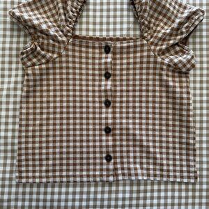 Madewell gingham blouse